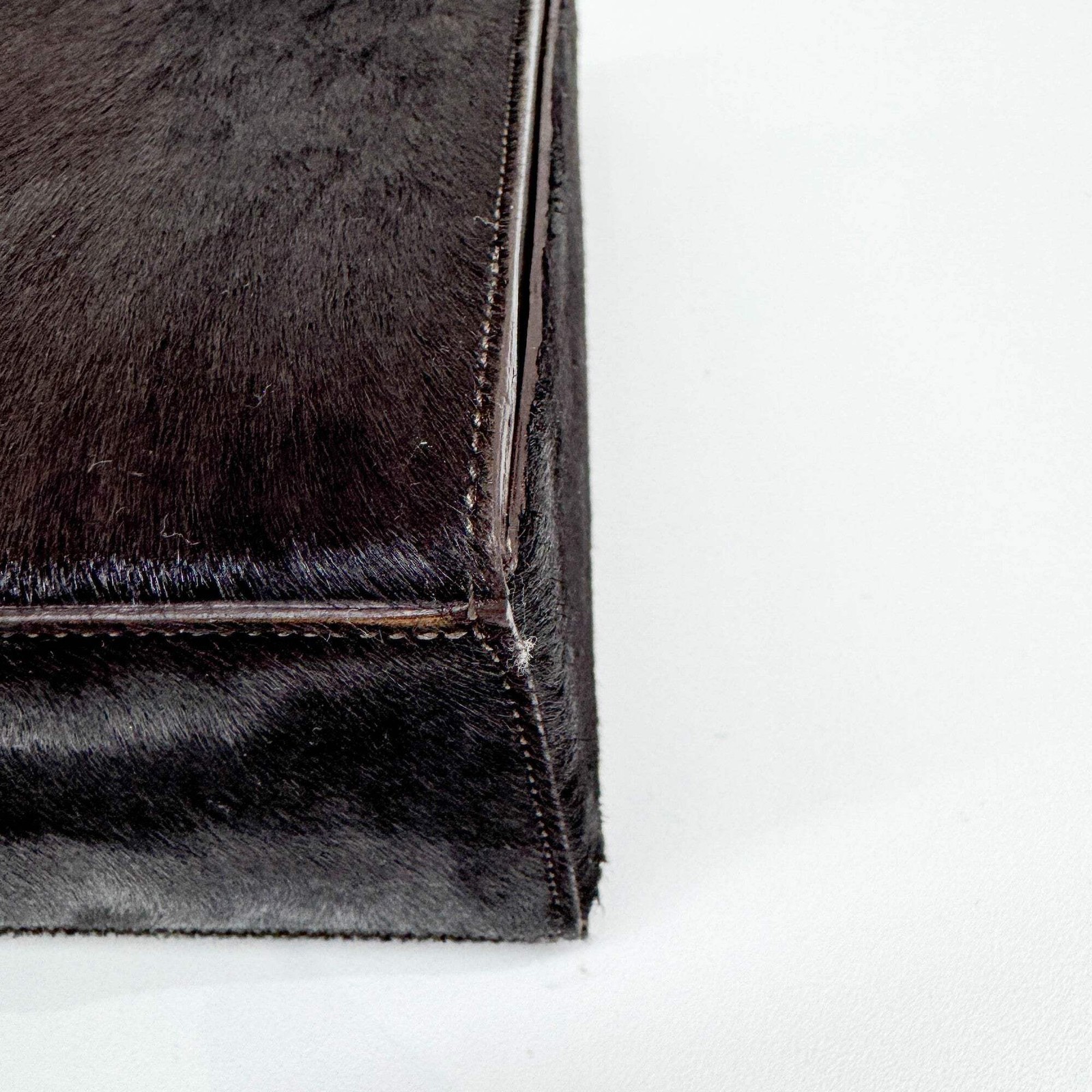 CARTIER Panthere Brown Pony Hair Handle Bag