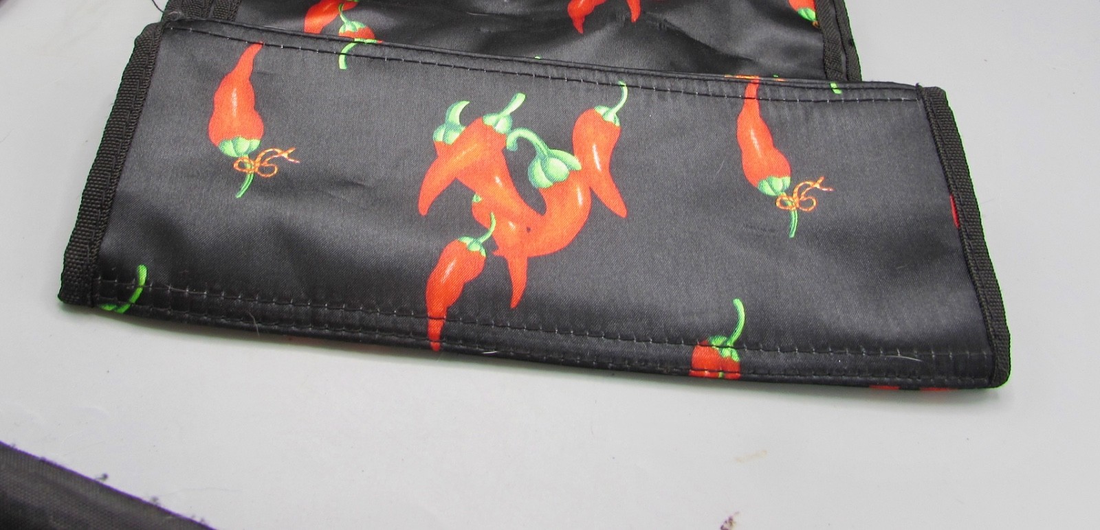 Hot Chili Pepper Nylon Tote Bag New PH3013 Tag 4.5″ x 12.5″ Web Straps 3 Zippers
