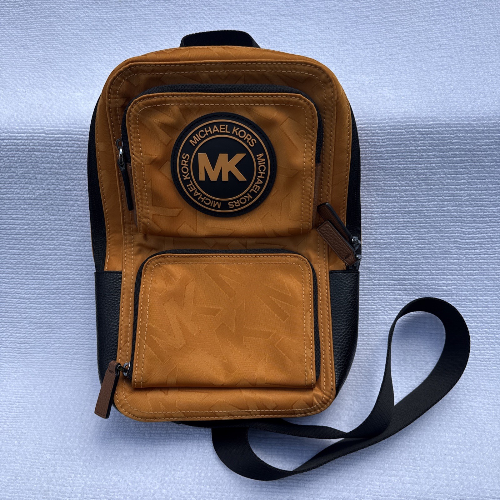 Michael Kors Kent Utility Sling Pack Crossbody Orange