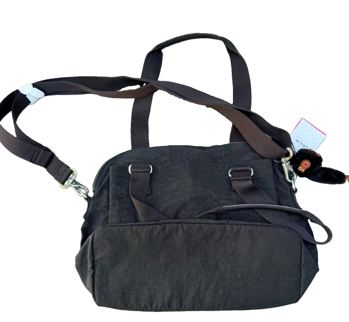 Kipling Black Woman’s Nylon Purse Monkey Gorilla Charm