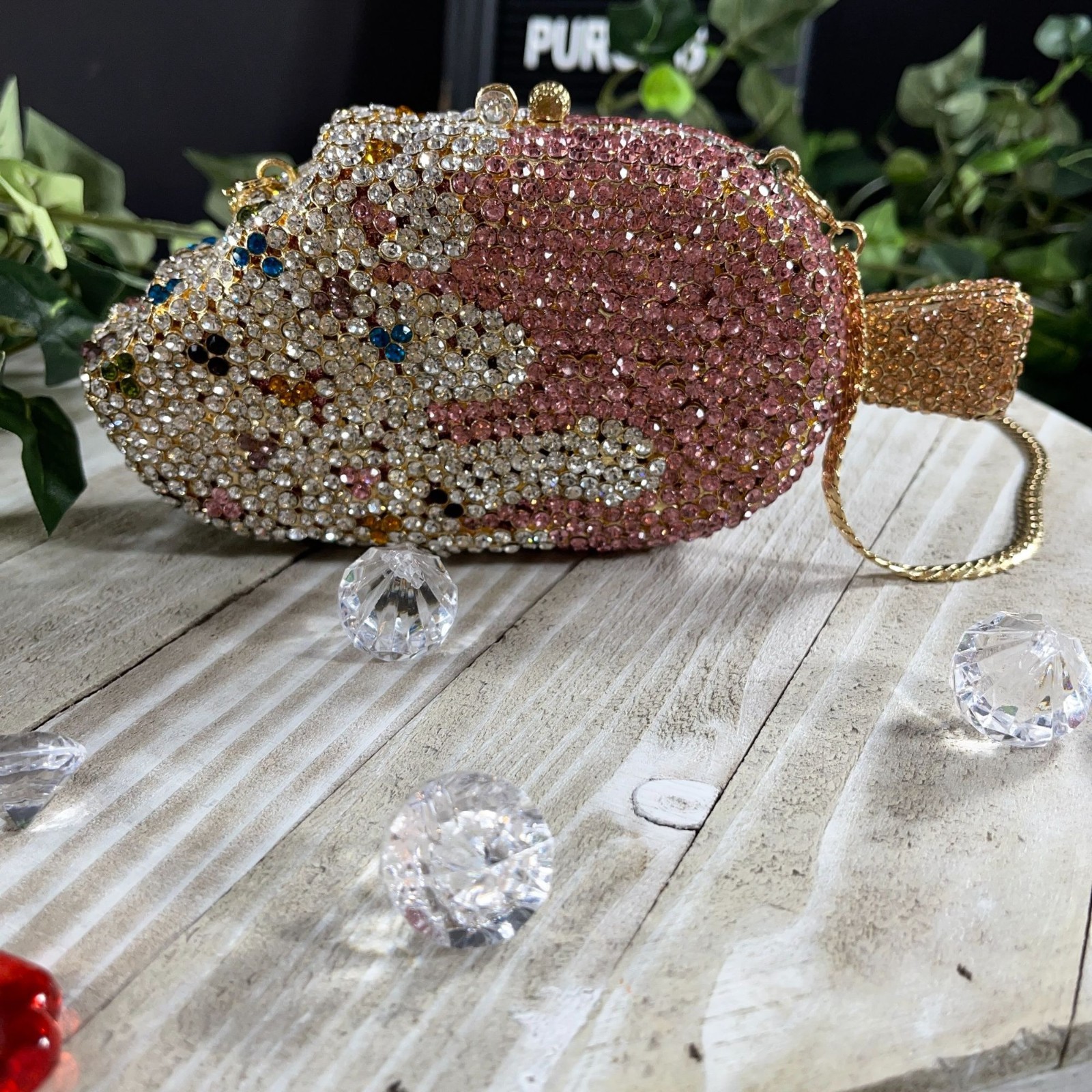 Popsicle Ice Cream Crossbody Evening Purse Bling Bag Clutch Sparkle Handbag