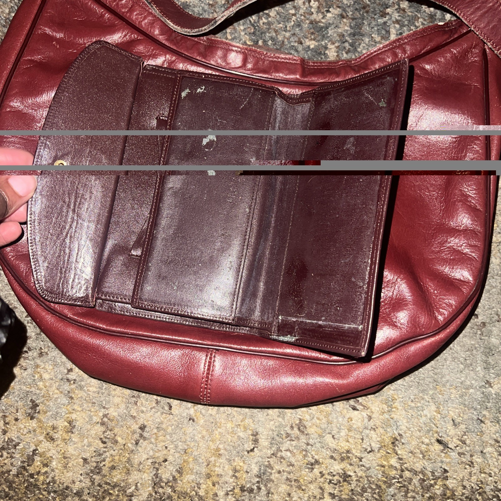 Etienne Aigner vintage purse, genuine leather, red