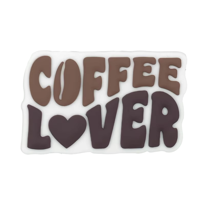 Bag Charm Croc Charm “Coffee Lover” Large for Tote Crocs Accessories