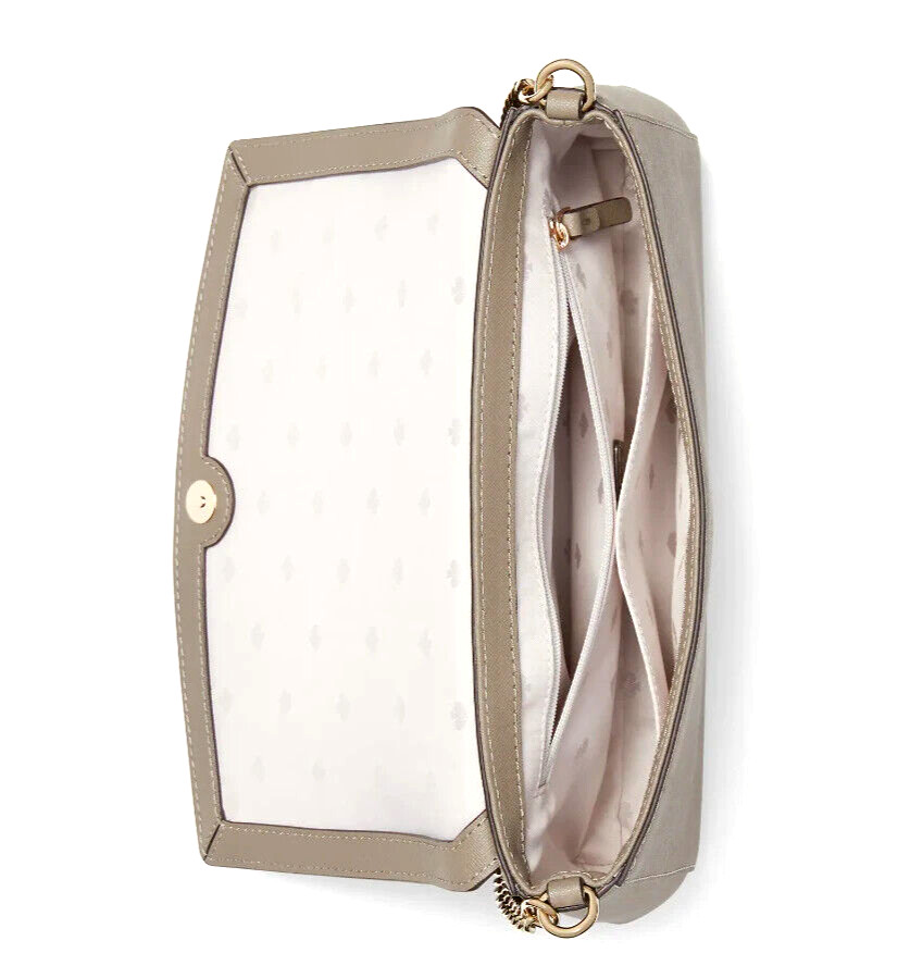 New Kate Spade Laurel Way Greer Crossbody Leather Thunder Cloud / Dust bag