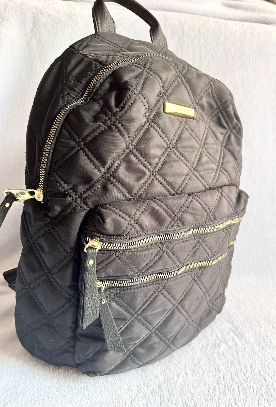 Steve Madden Black Sleek Fabric Backpack