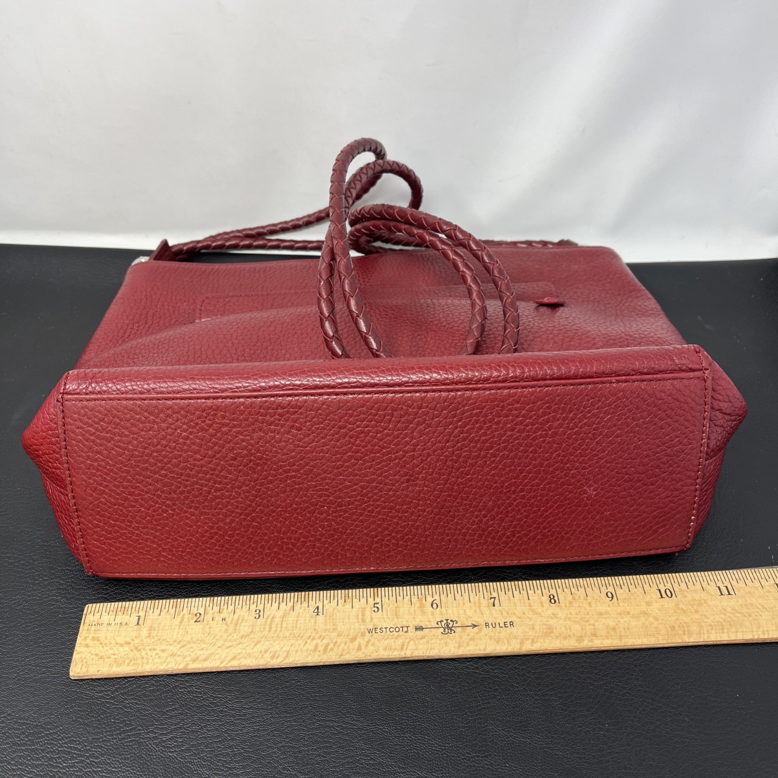 VTG Brighton Shoulder Bag Red Leather Heart Bag Charm 10.5x8x3