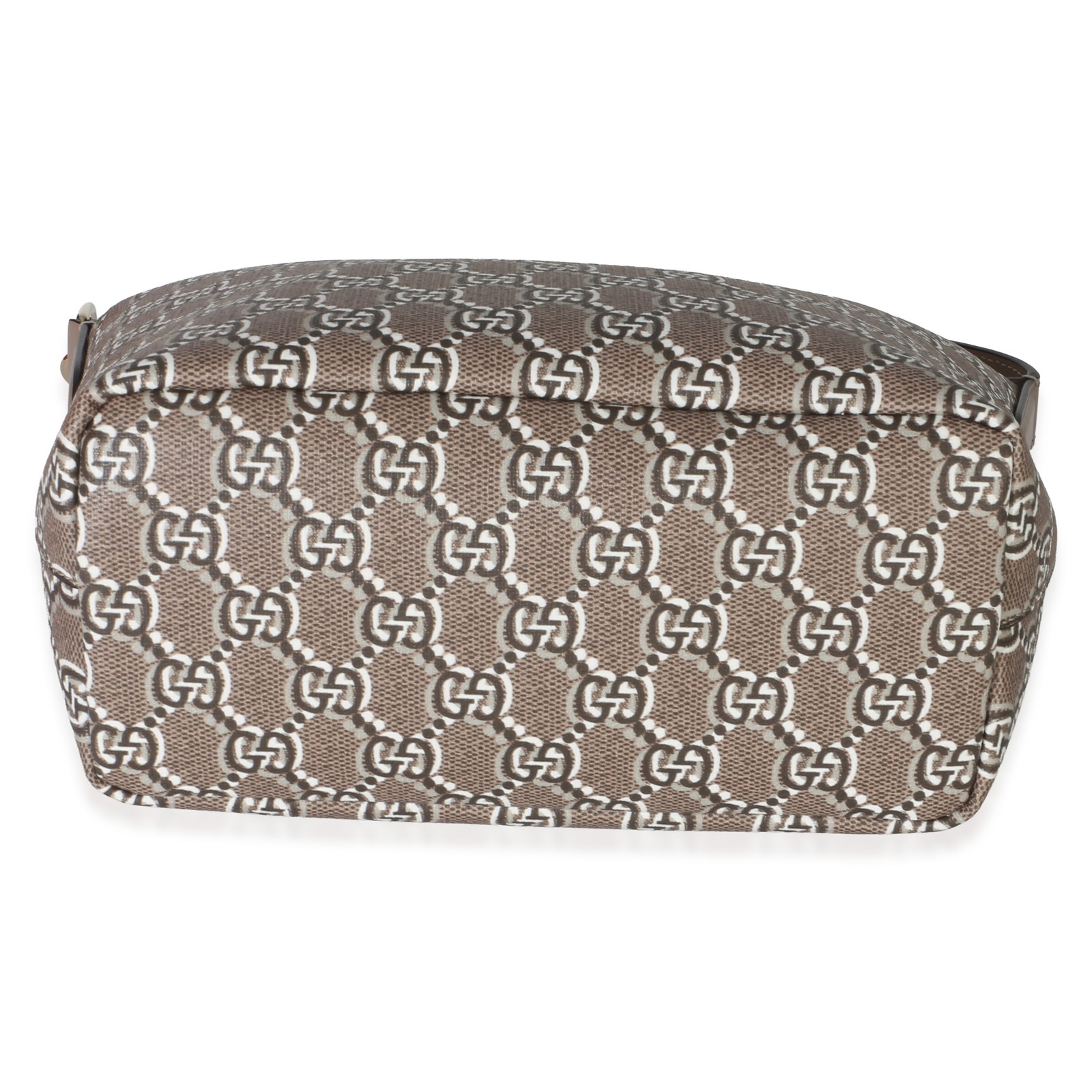 Gucci Taupe GG Shadow Monogram Canvas Super Mini Ophidia Hobo
