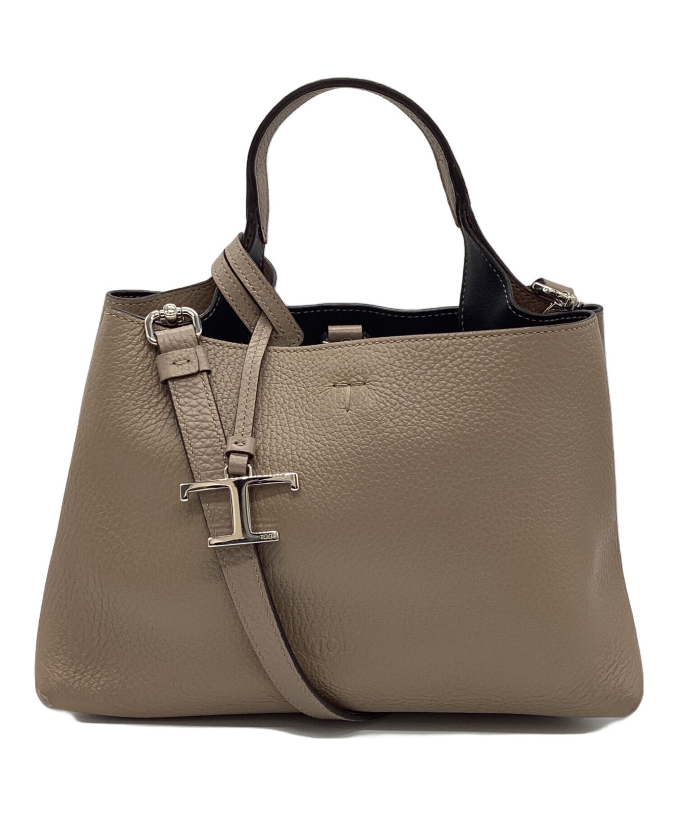 Tod’s T Timeless Micro Leather Shoulder Bag Gray #TFB3175