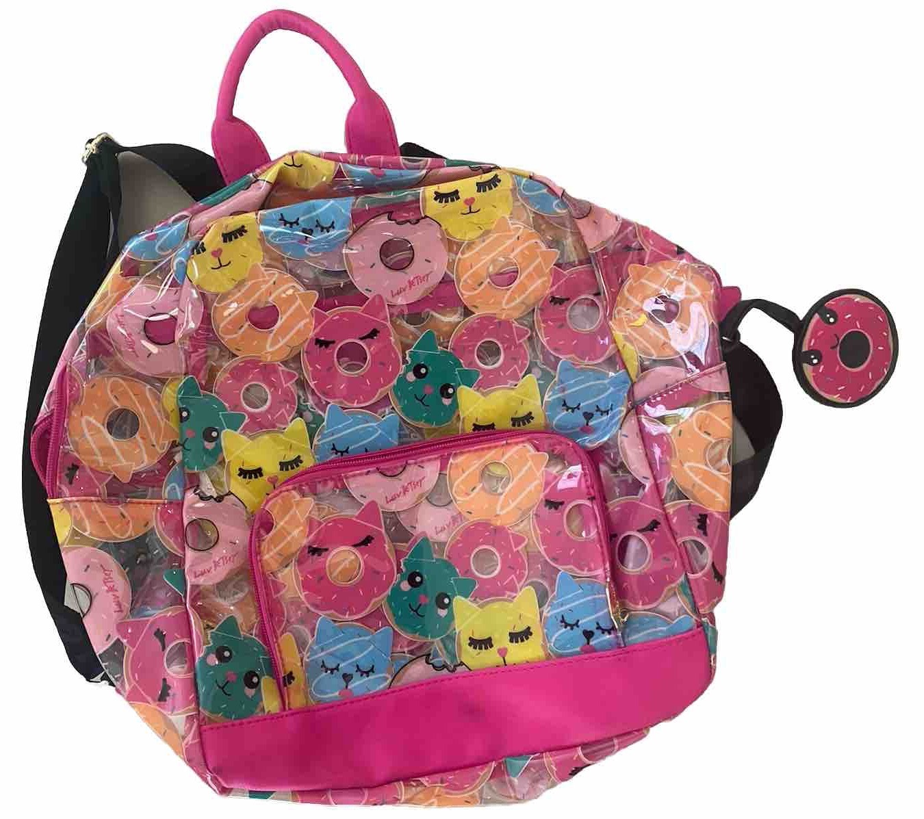 BETSEY JOHNSON Backpack Clear Cats And Donuts