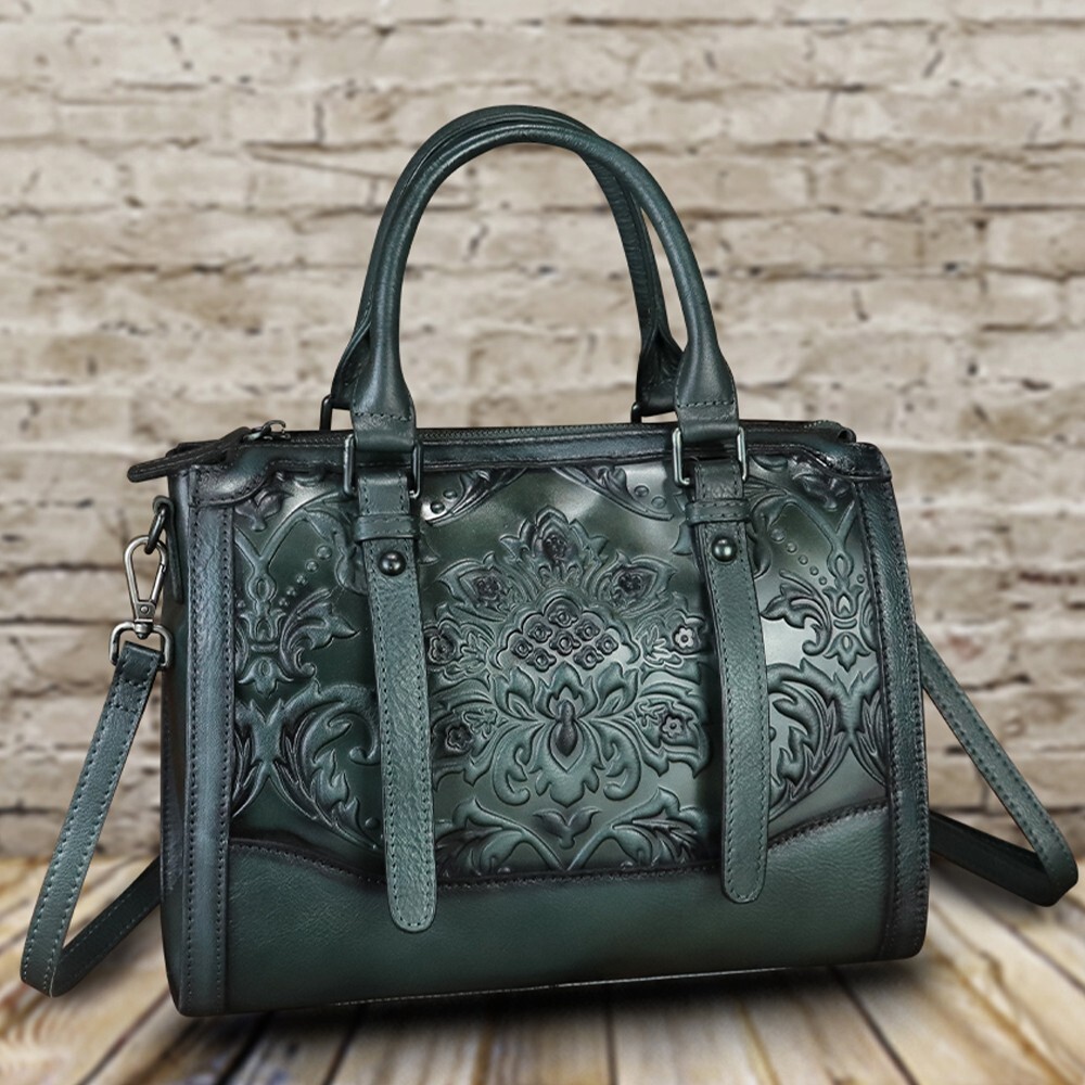 Genuine Leather Satchel for Women Top Handle Bags Purse Vintage Crossbody