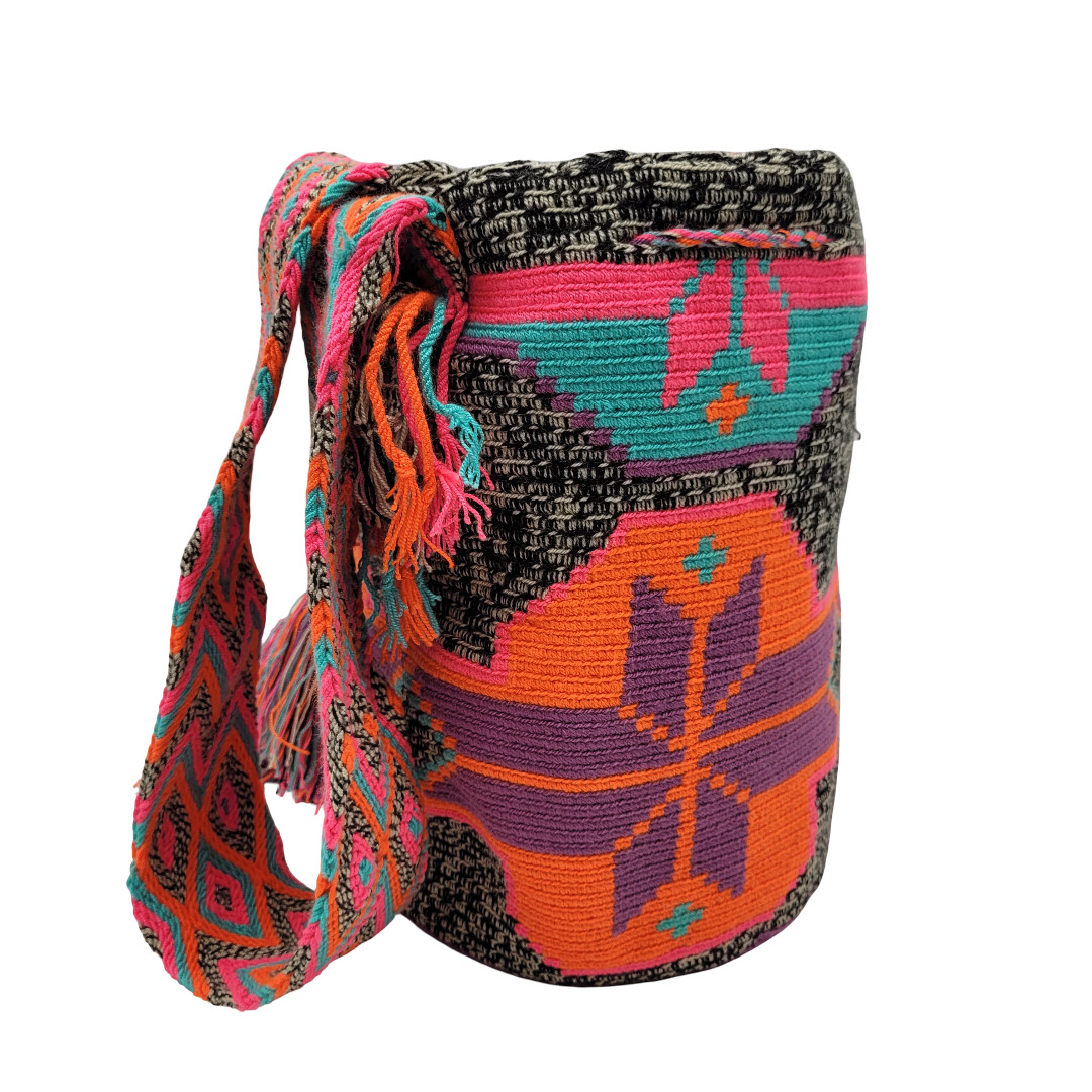 Colombian 🇨🇴 Handmade Large MANY COLORS Wayuu Tribe Mochila Bucket Boho Bag