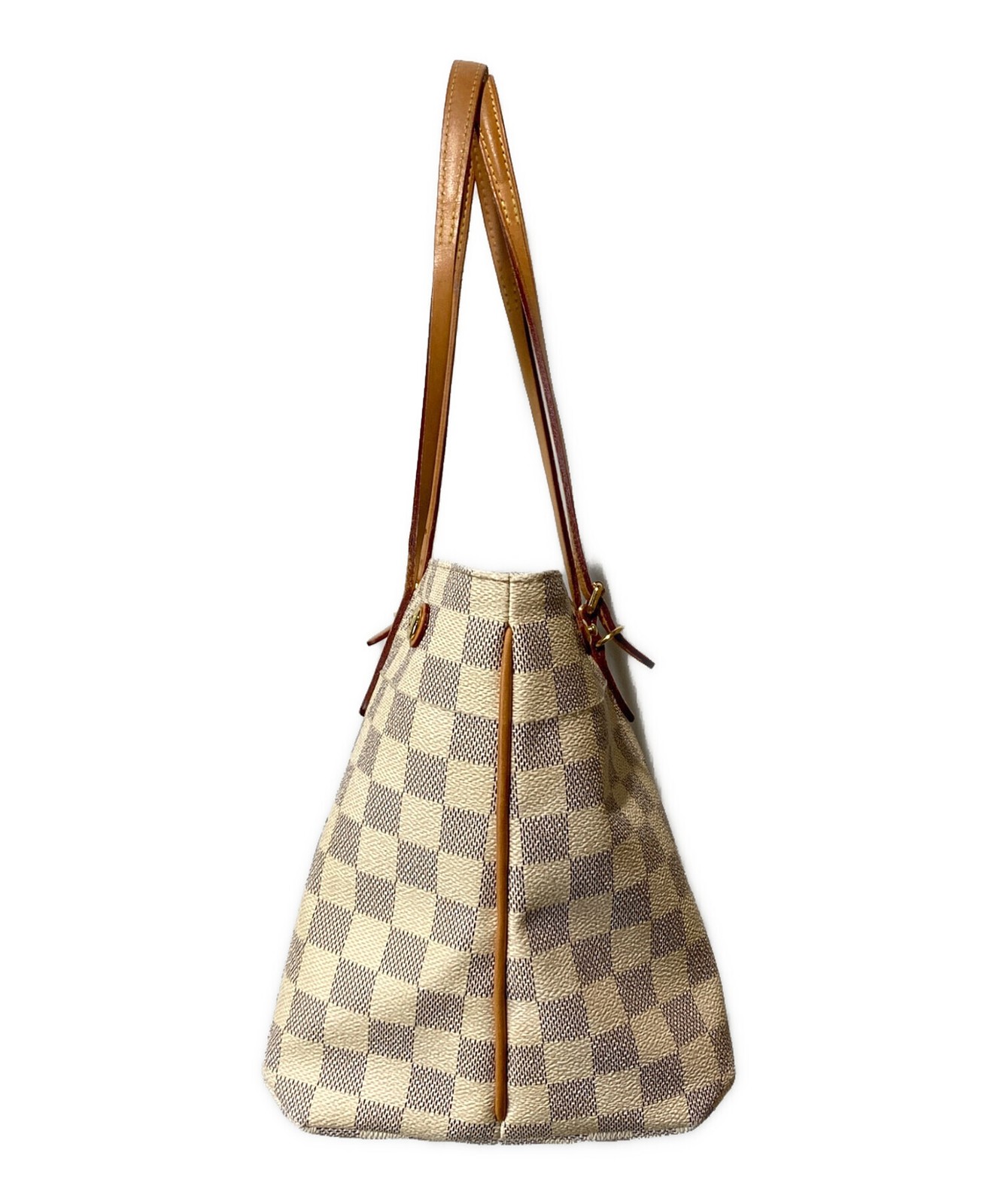 Louis Vuitton Cabas PM N41376 White Tote Bag #TFB2721