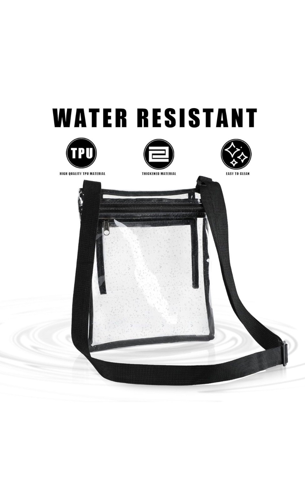 Clear Stadium Bag Women Transparent Crossbody Purse Concert Sports Event
