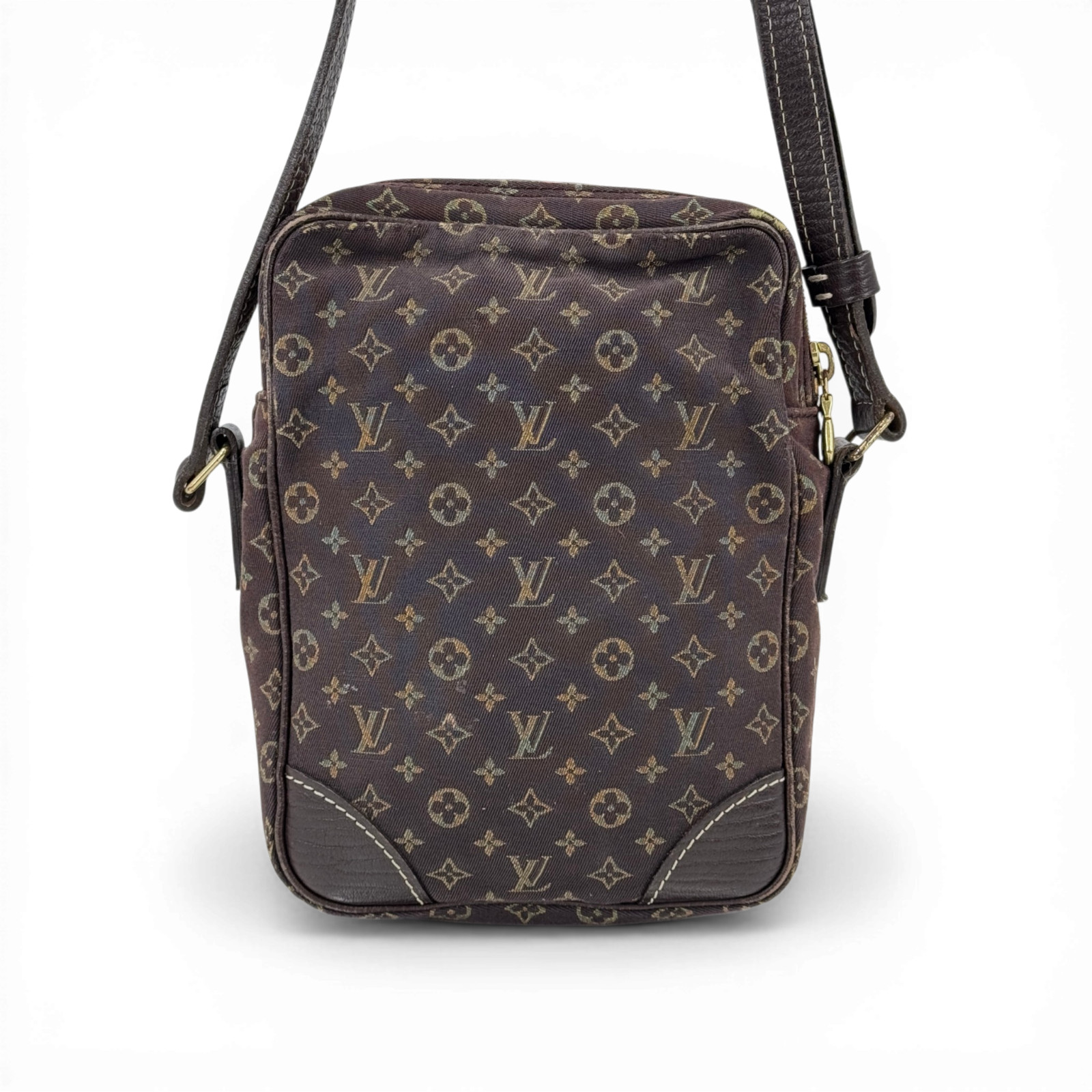 LOUIS VUITTON Danube Monogram Mini Canvas Ebene Crossbody Shoulder Bag M95228