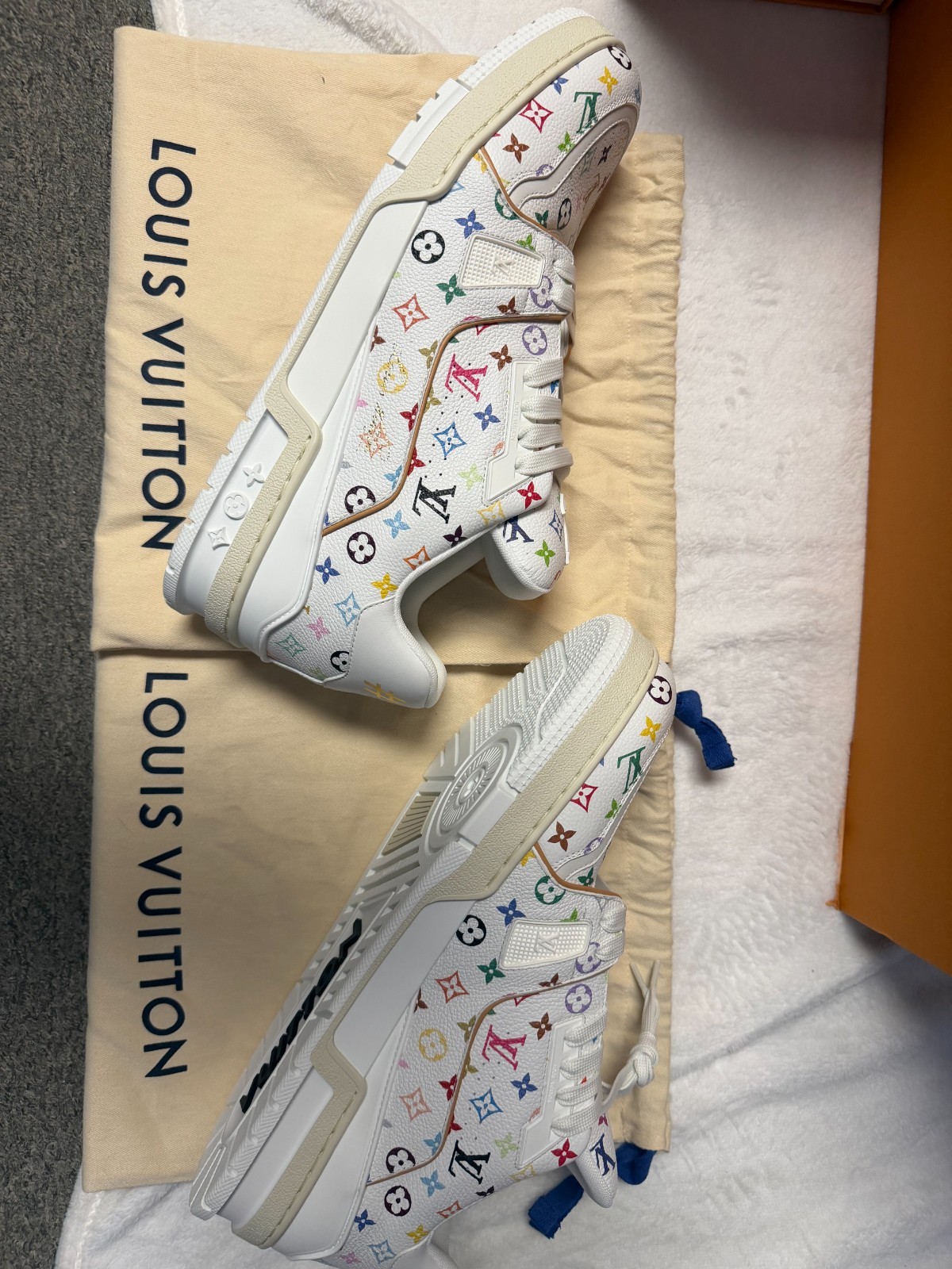 Louis Vuitton × Takashi Murakami White Multicolor Travel Collection
