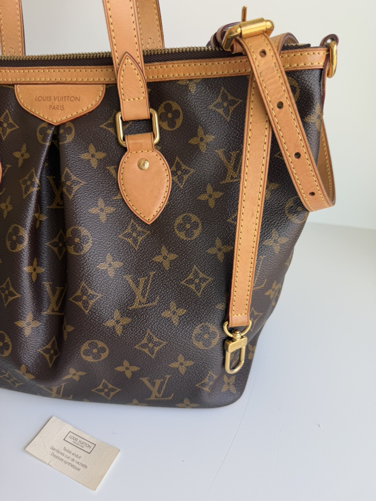 Authentic Louis Vuitton Palermo PM 2 Way Shoulder Crossbody Handbag Purse Tote