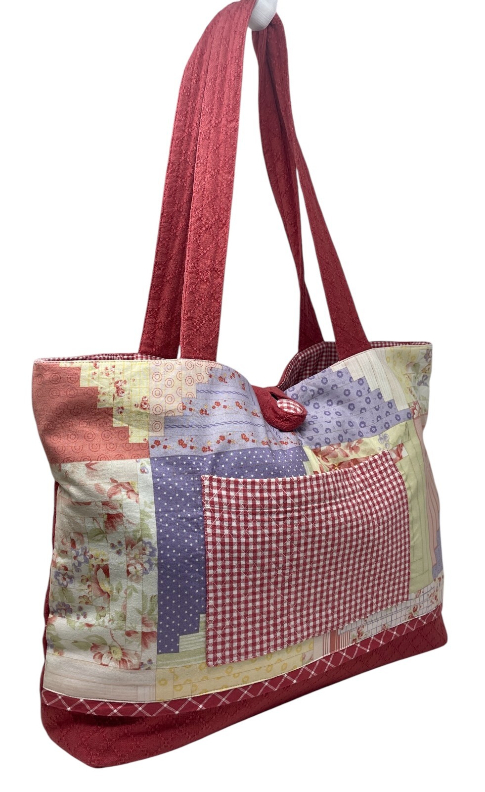 Cotton Fabric Moda Patchwork Design Tote Bag Purse-Cottage Core-Grandma