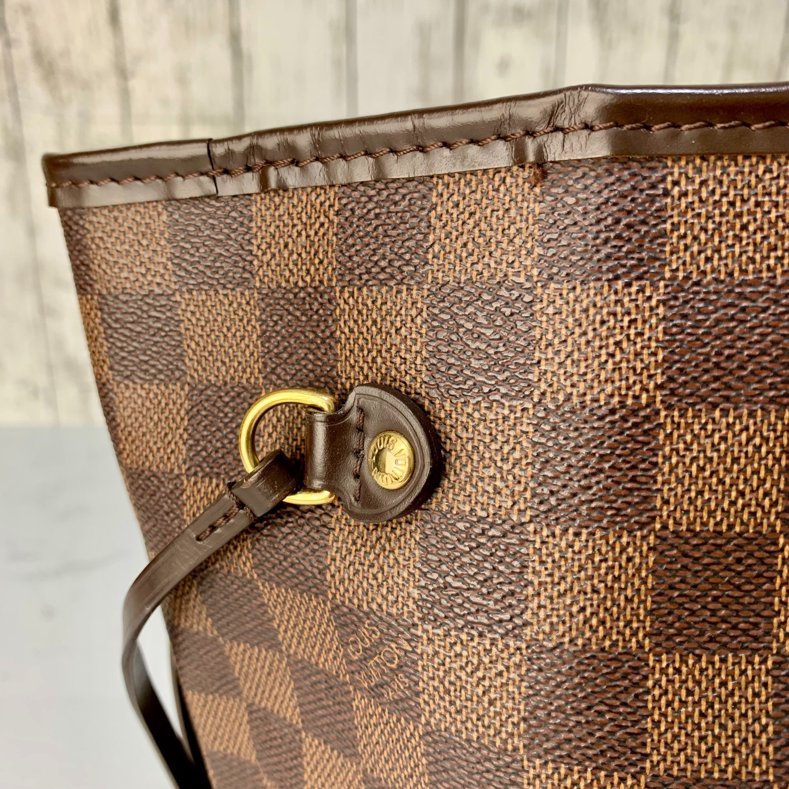 LOUIS VUITTON Neverfull MM Damier shoulder Tote Bag Brown Auth【Condition:Good】