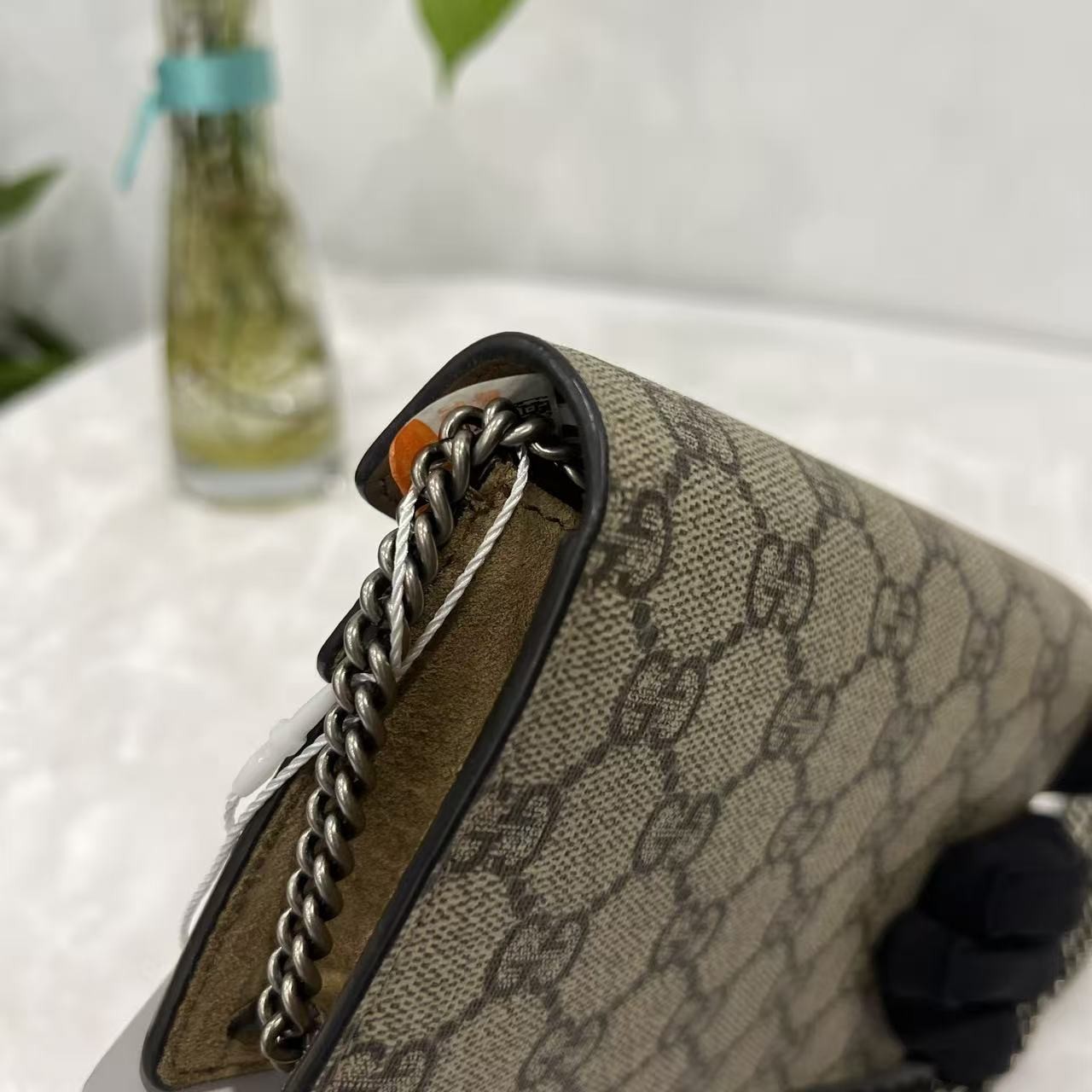 Gucci Dionysus Super Mini GG Supreme Canvas Crossbody Bag Authentic
