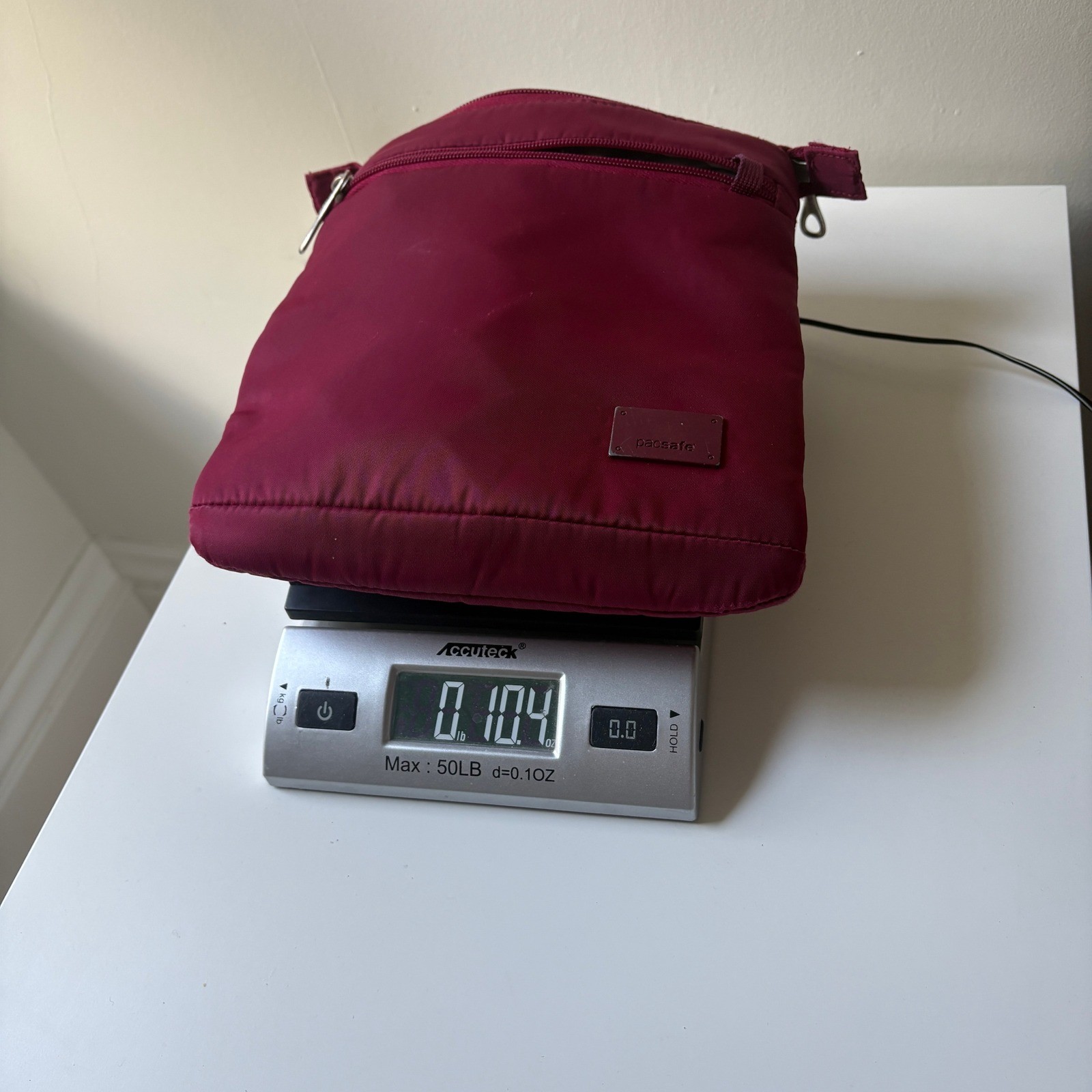 Pacsafe Citysafe Cs-series Crossbody Bag burgandy Exomesh RFID Anti Theft Zip
