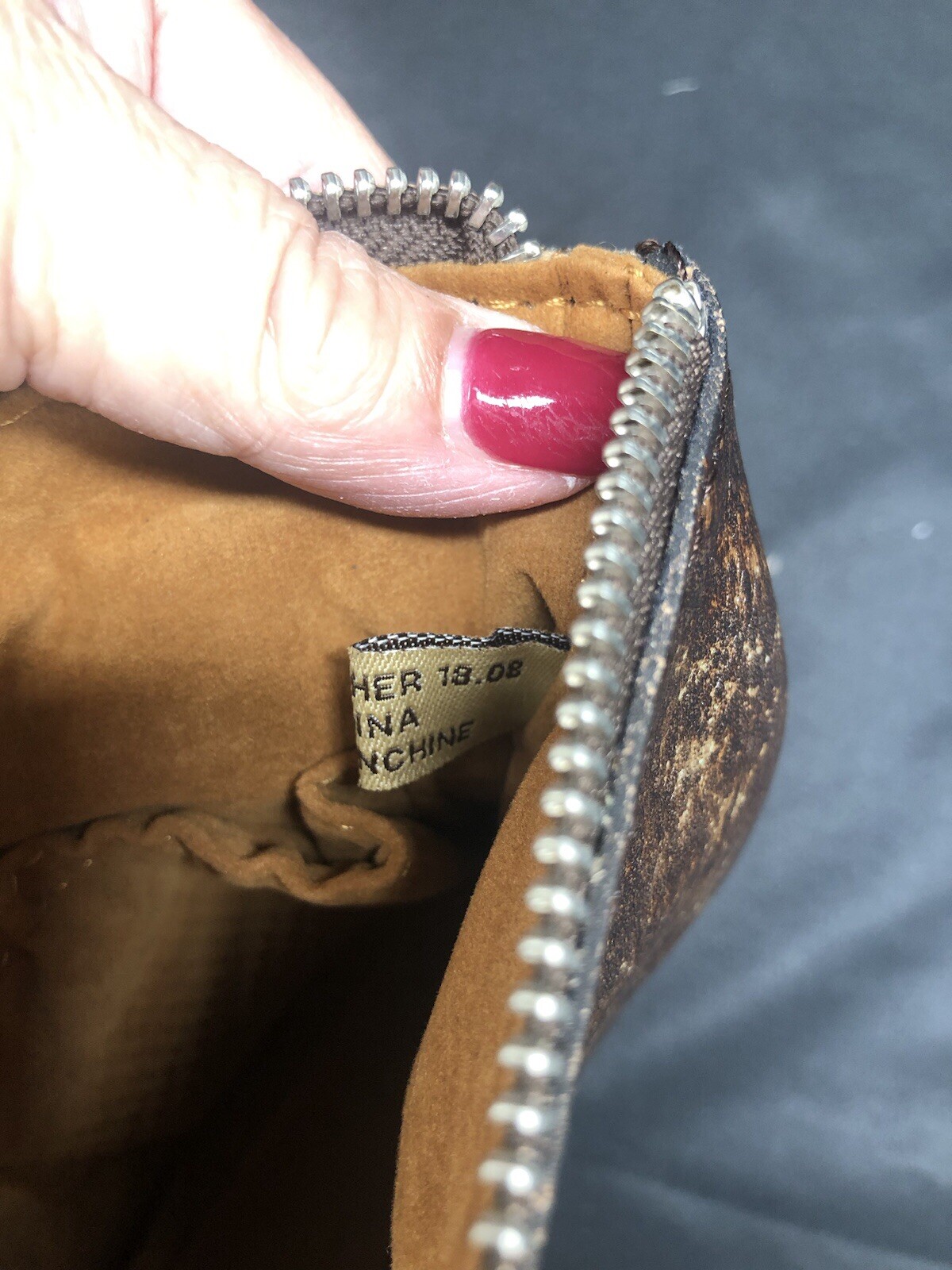 Patricia Nash Turquoise Tooled Brown Leather Wristlet Wallet Pouch 8.5 X 6.5 “