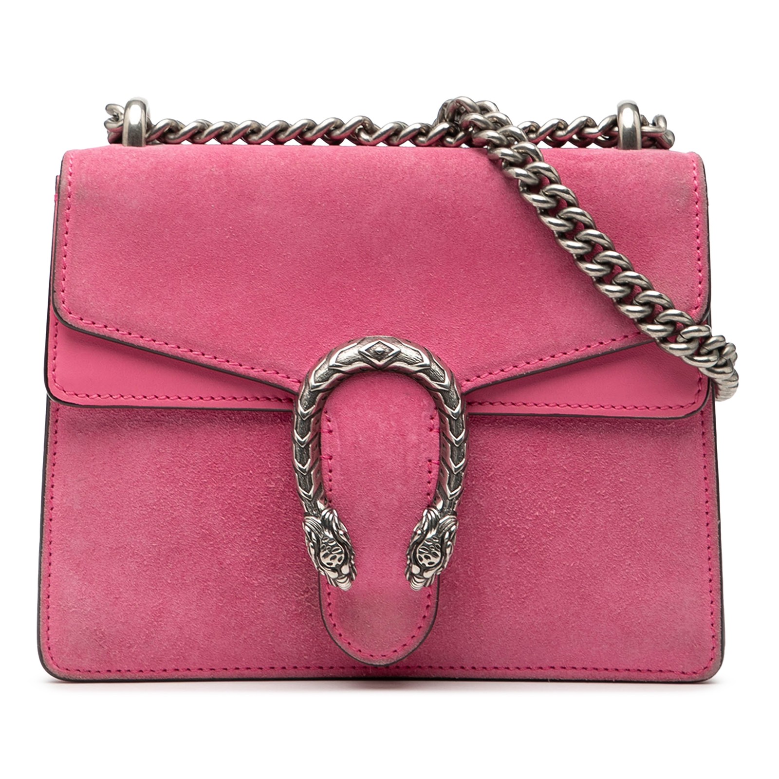 Gucci Small Suede Dionysus Crossbody Pre-Loved Bag Pink