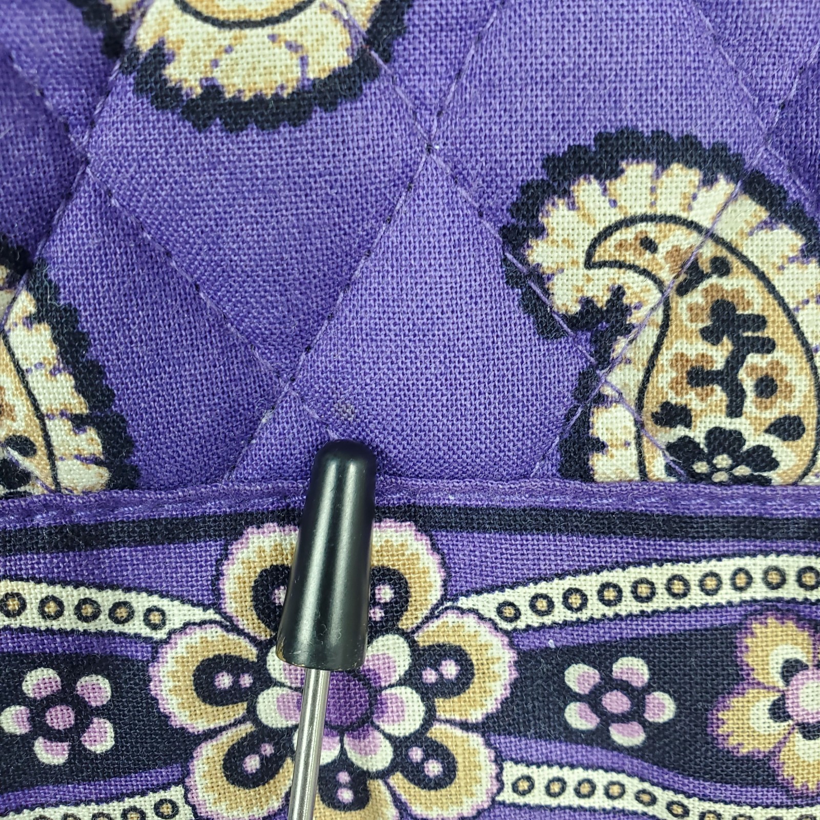 Vera Bradley Multicolor Paisley Quilted Floral Shoulder Tote Purse 15″x9.5in