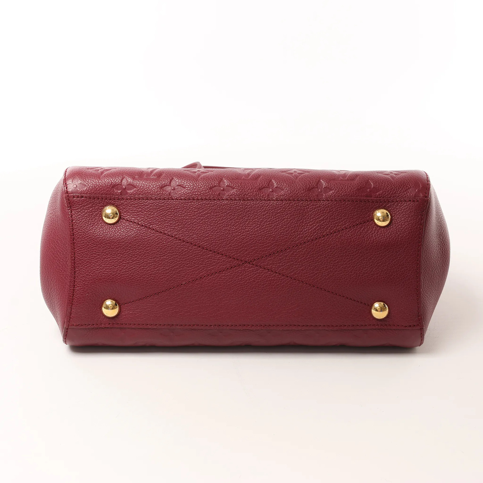 Louis Vuitton Montaigne MM Monogram Empreinte 2Way Handbag in Burgundy M43258