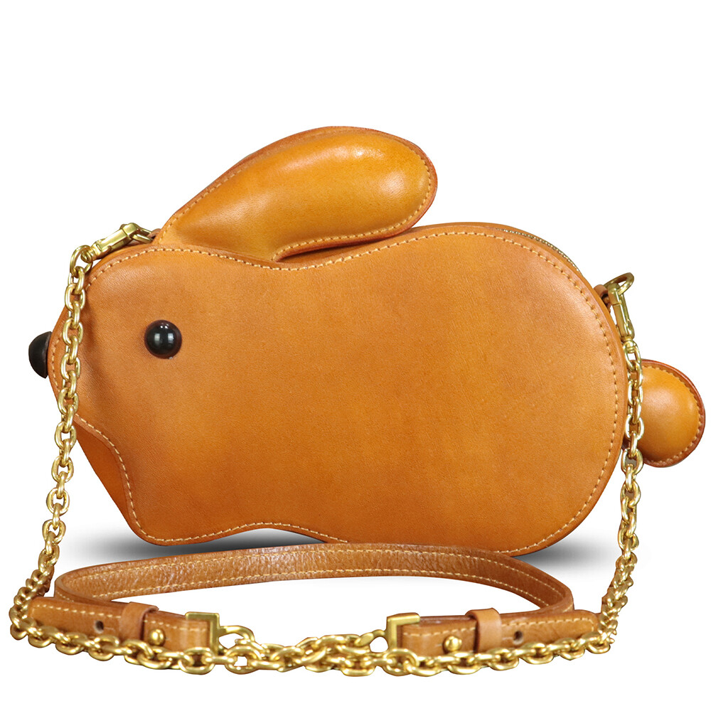 Genuine Leather Small Purse Women Rabbit Shape Fashion Crossbody Shoulder Bag