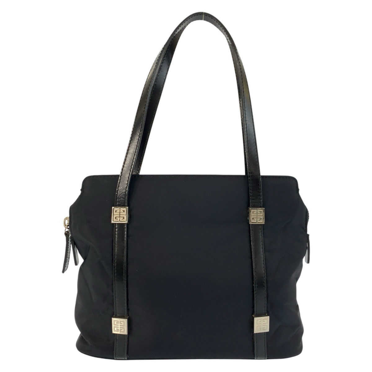 GIVENCHY Tote Bag handbag Black SilverHardware Nylon/leather
