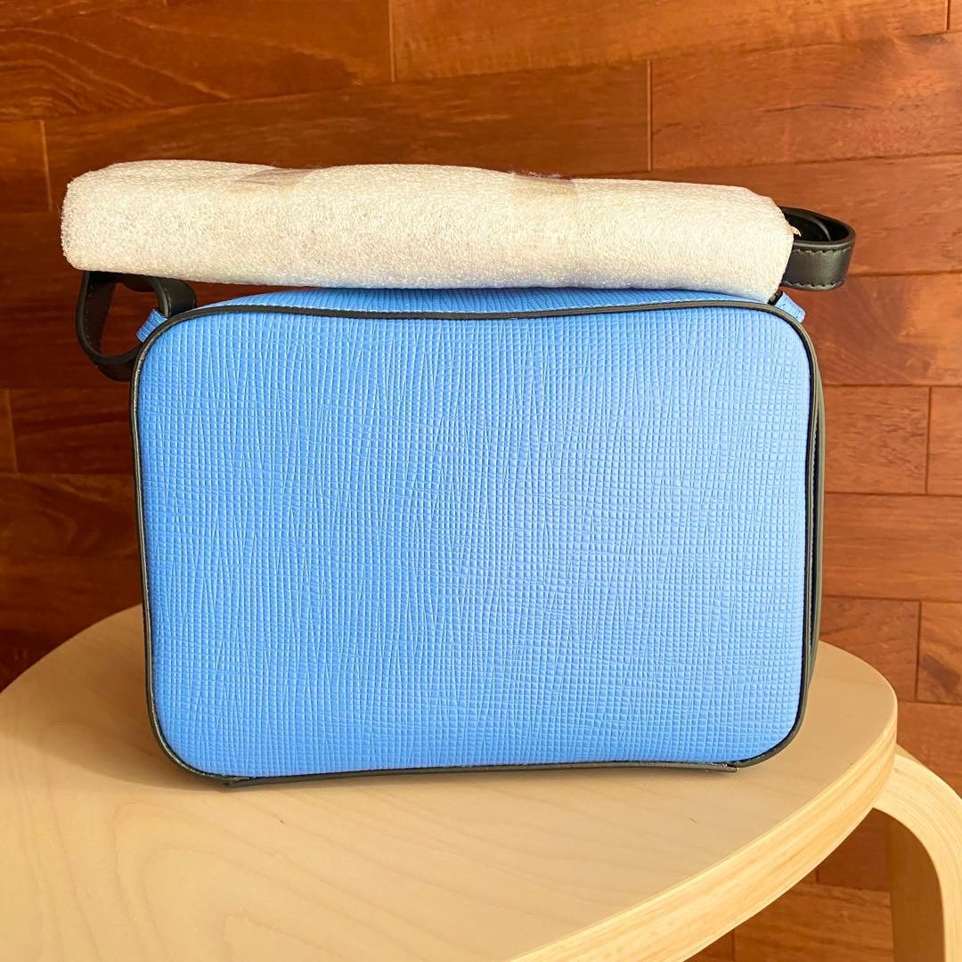 SMYTHSON Panama Sliding Strap Crossbody/Shoulder Bag Nile Blue ship From JAPAN
