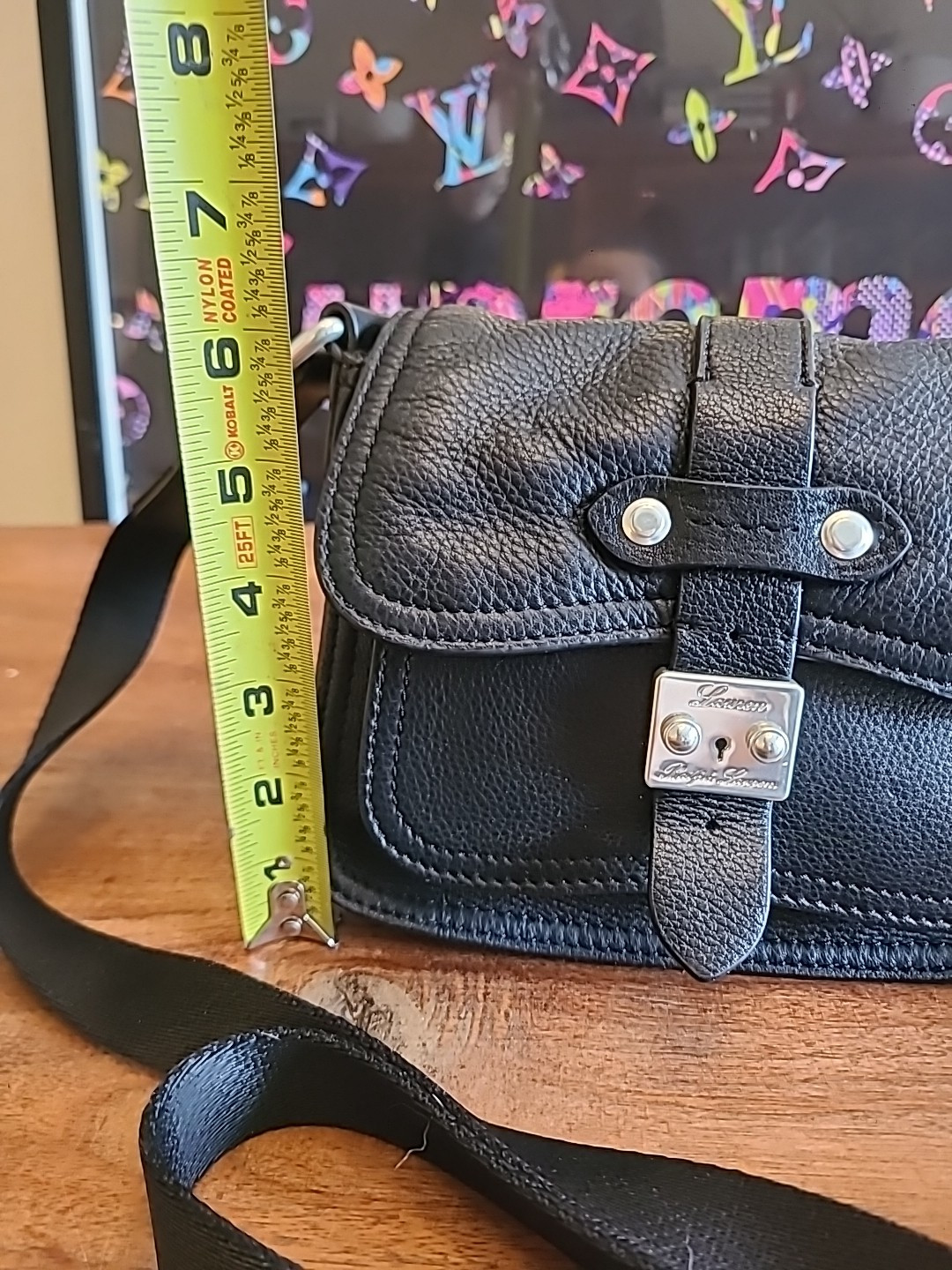 Classic Small Black Leather Crossbody Bag Lauren Ralph Lauren 1967 series