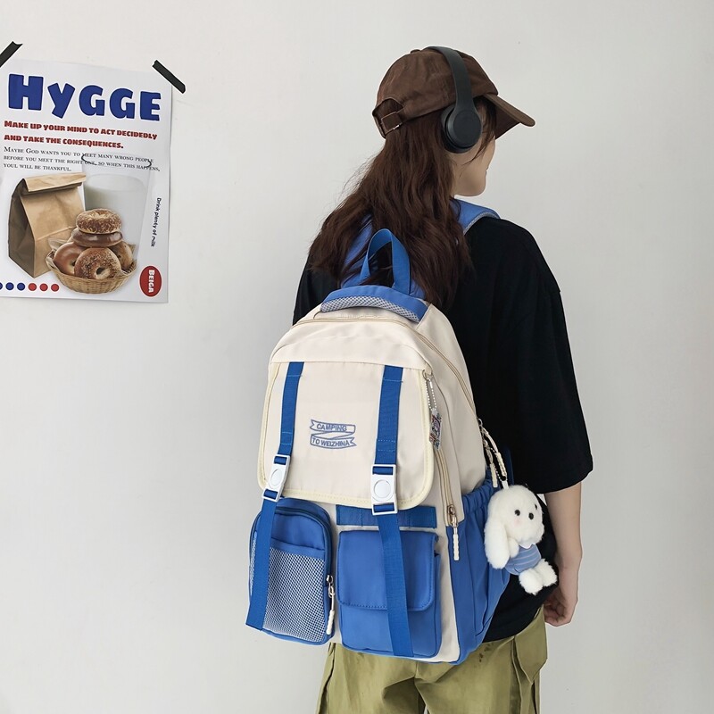 Korean Nylon Kawaii Backpack Laptop Large Capacity School Bag fr Women Girls LOT