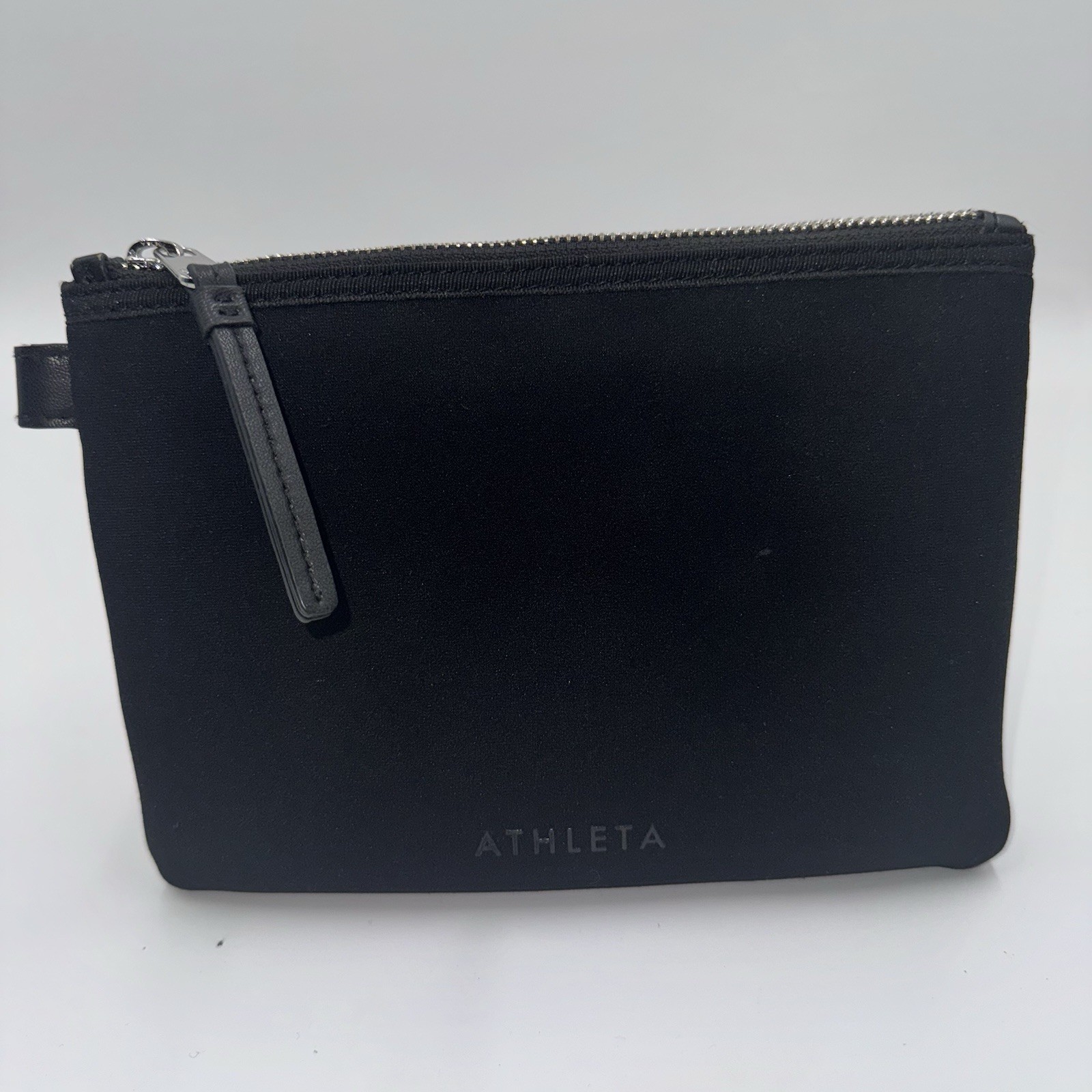 Black Athleta Neoprene Pouch READ Approx 5”x8”