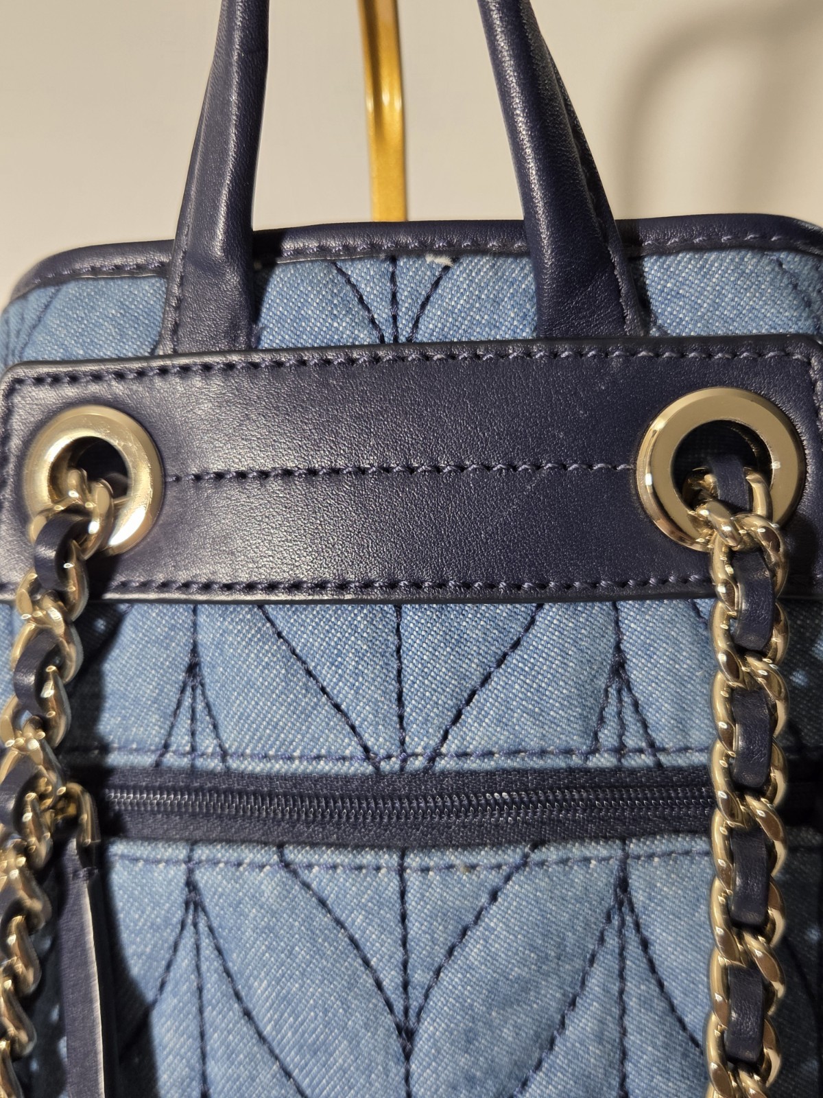 Kate Spade New York Quilted Bucket Backpack Medium Blue/Navy