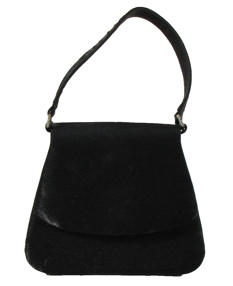 Kflia Womens Baguette Shoulder Bag Flap Handbag Snap Button Black 7″