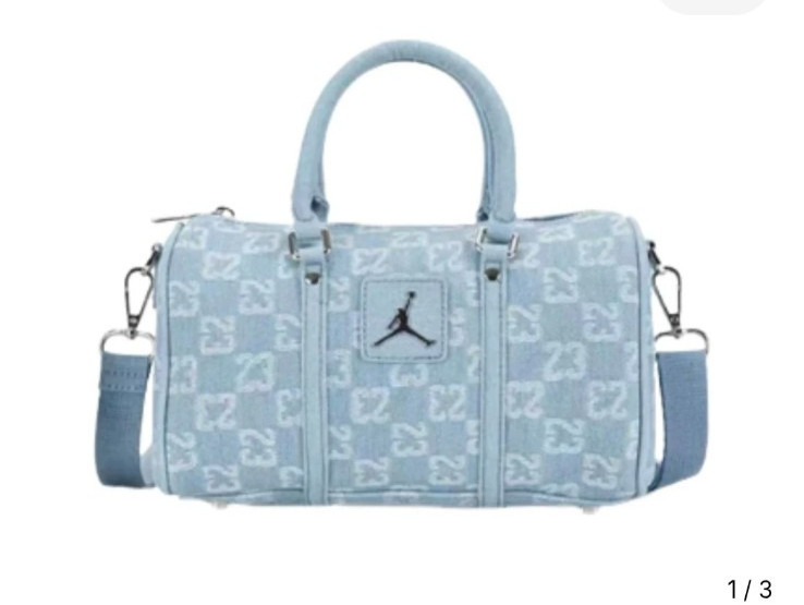 Nike Air Jordan Jumpman Monogram Mini Duffle Bag 3L Denim