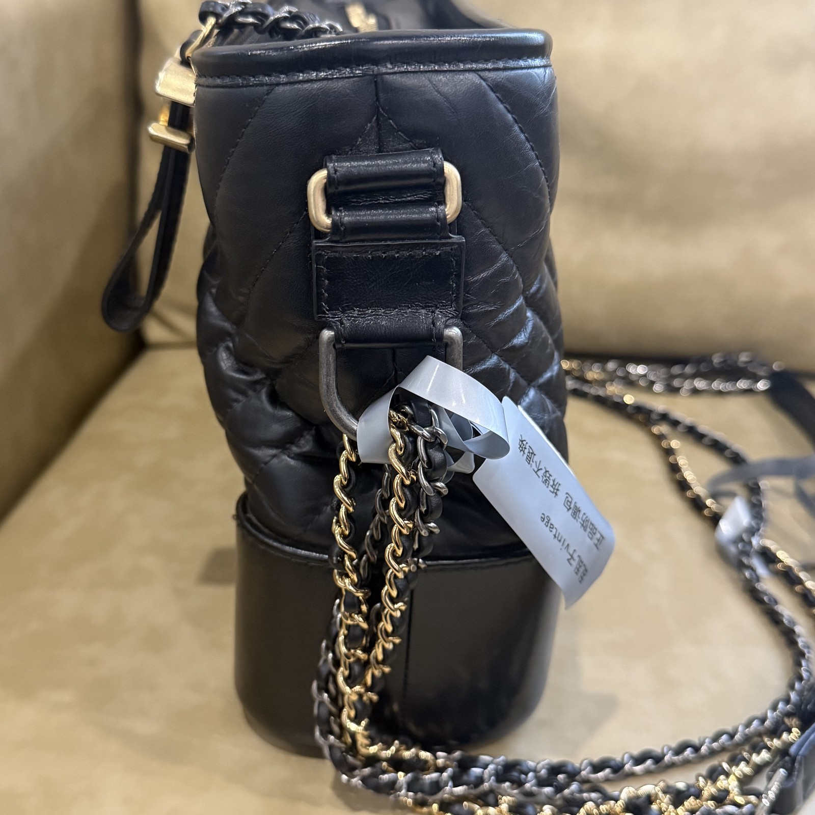 Chanel GABRIELLE Medium Size 28x21x88cm Leather, Black New Store Promo WYSIWYG