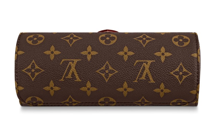 LOUIS VUITTON 3 Watch Case Monogram Canvas Brown 7.9 x 3.1 x 3.1 in