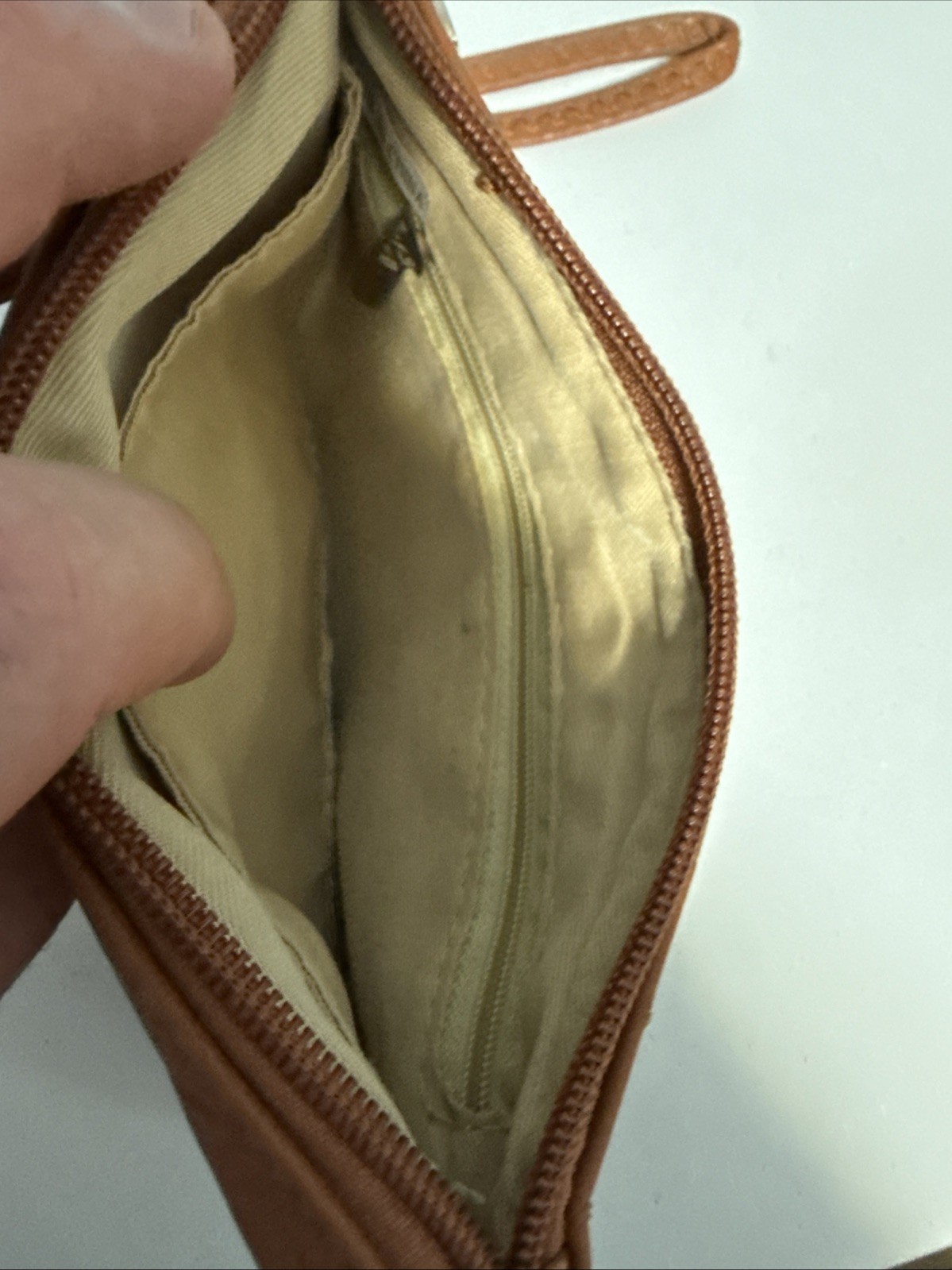 MKF Collection by Mia K. Tarren wristlet bag in Brown Top Zipper Doesn’t Work