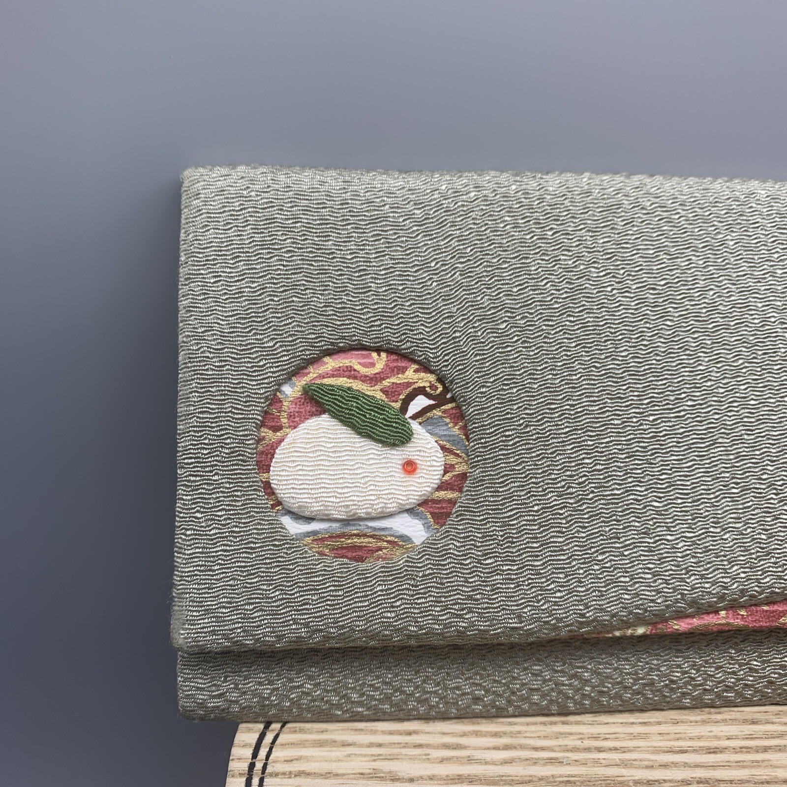 EMBROIDERY Fabric Covered Wallet Oriental Product 7.25 Length ,4” High