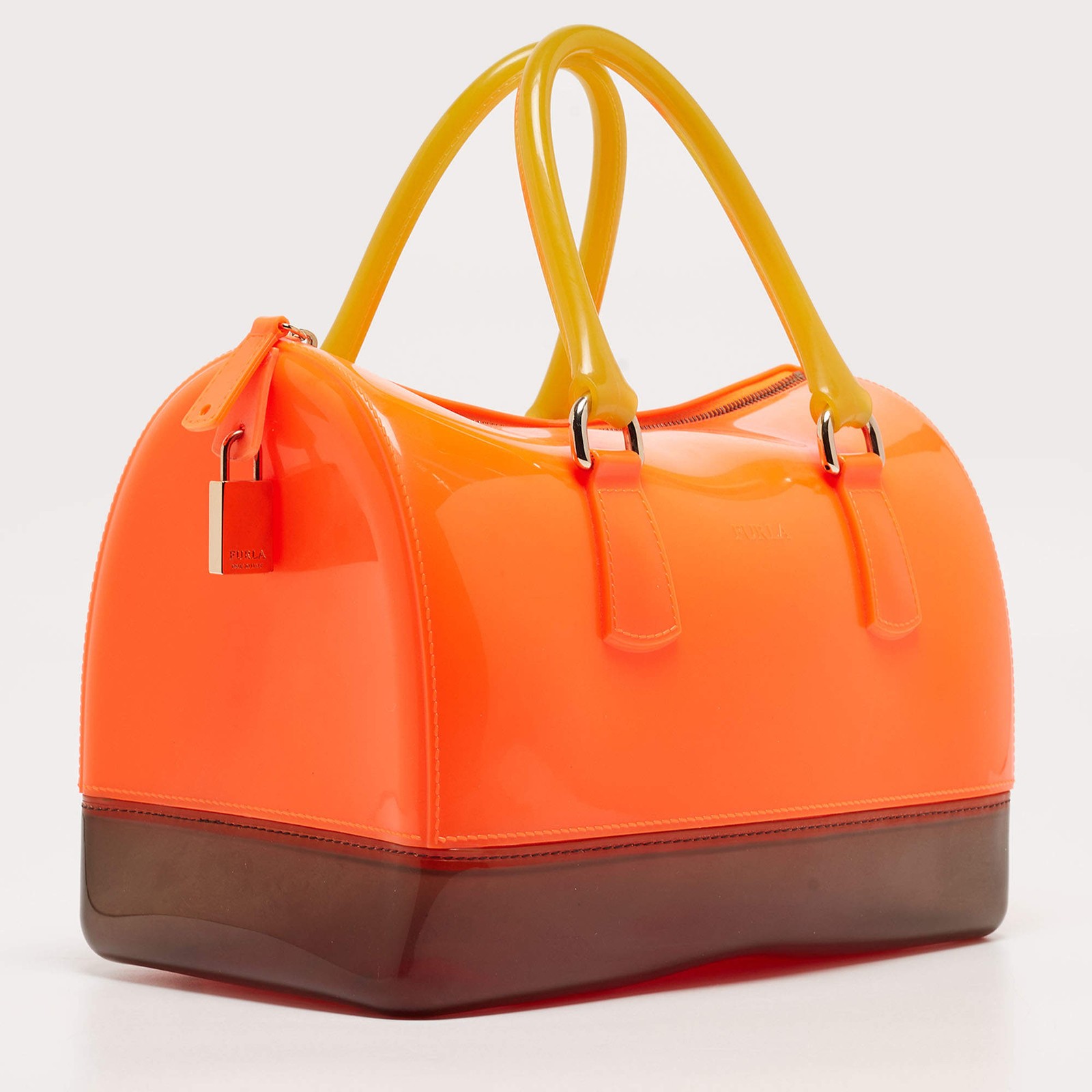 Furla Tri Color Rubber Candy Satchel
