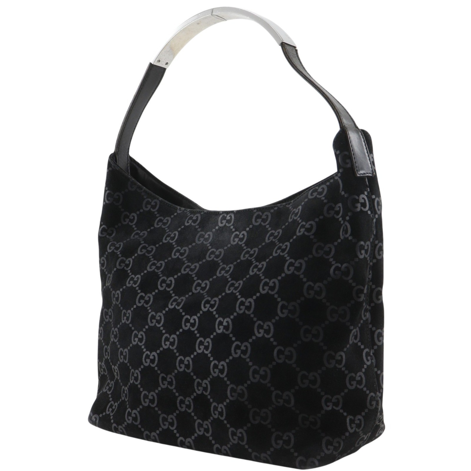 GUCCI GG Shoulder Bag 001.3298 black Suede Women