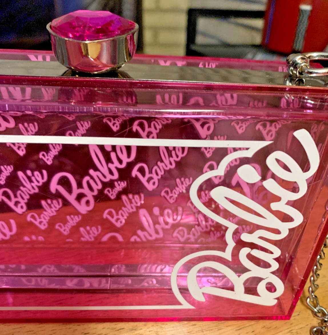 Barbie: The Movie Crossbody Clear Pink Bag Limited Edition Heart Shape Closure
