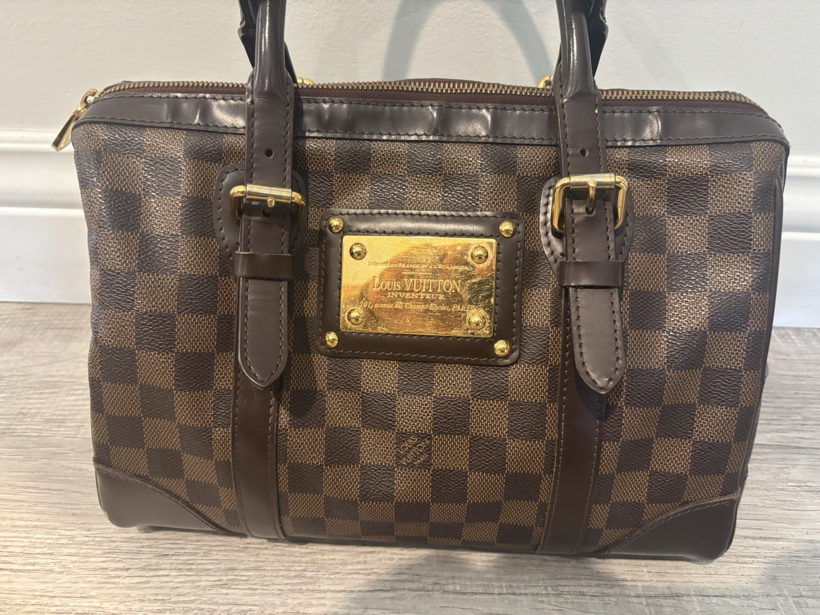 Louis Vuitton Damier Ebene Berkeley Bag- Authentic-