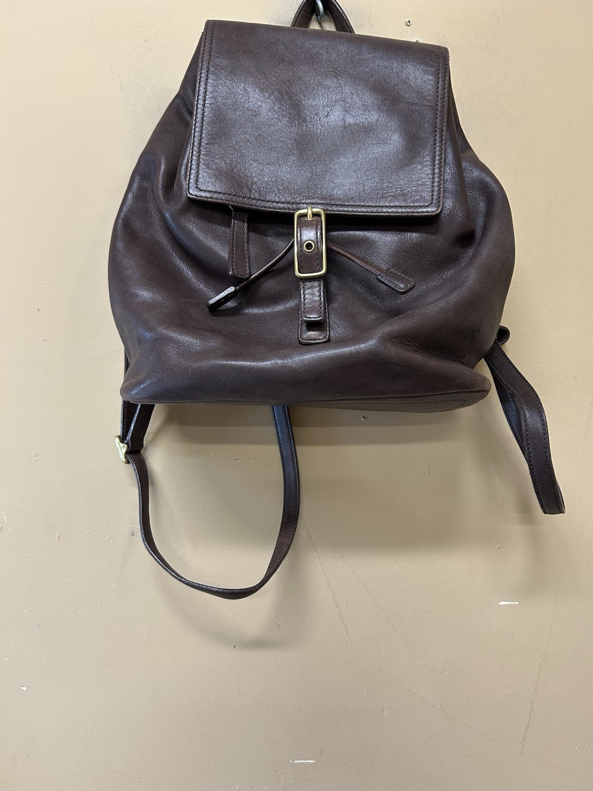 90s COACH 9827 Legacy West Hampton Brown Leather Backpack Day Pack