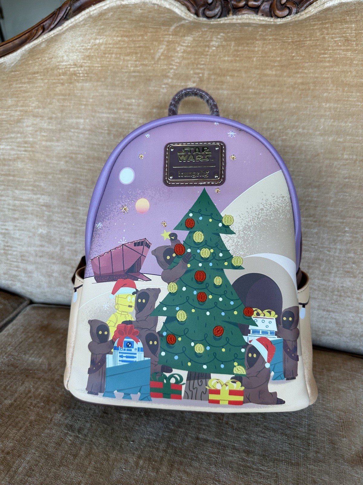 Loungefly Star Wars Jawa Christmas Tree Mini Backpack Luke Skywalker C-3PO R2-D2