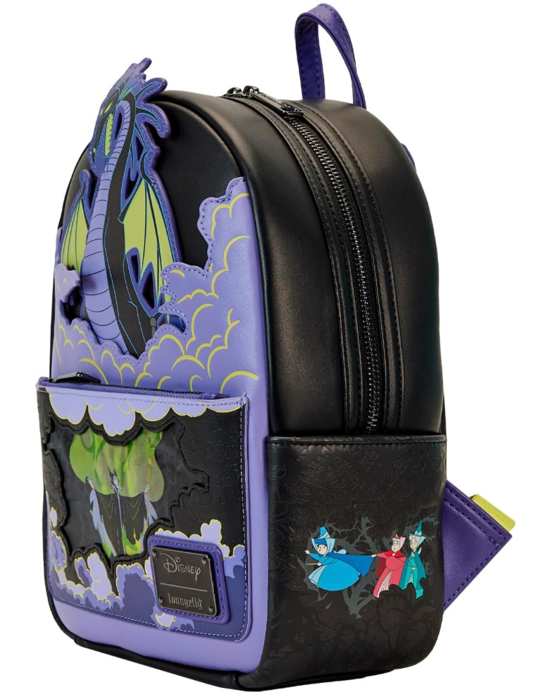 EXCLUSIVE Loungefly Disney Maleficent Dragon Lenticular Glow Mini Backpack NWT