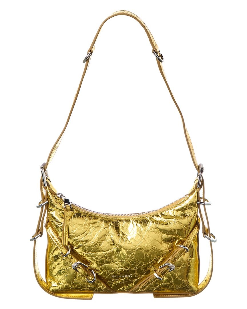 Givenchy Voyou Medium Leather Shoulder Bag Women’s Gold