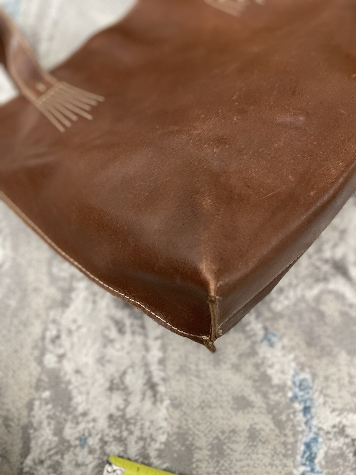 APC Leather Tote Bag Shoulder Bag Brown A.P.C Paris
